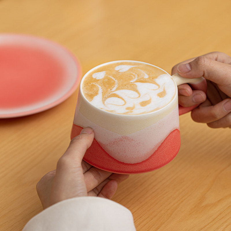 包邮定制llogo马克杯水杯商务伴手礼杯子创意拿铁拉花陶瓷咖啡杯|undefined