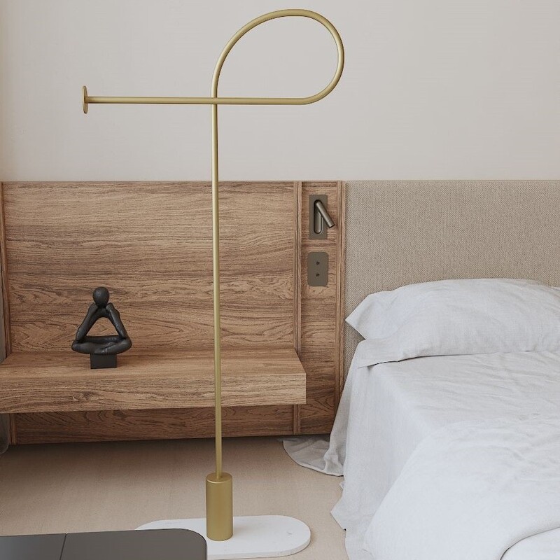 Trendy Simple Bedroom Coat Rack, Light Luxury Standing Storage Rack, Household Marble Clothes Rack, Iron Art Coat Rack
