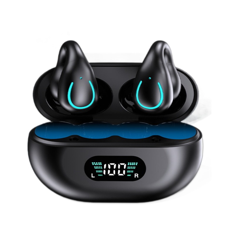 Bluetooth headphones noise-cancellation and sports not in the ears, air-conducting clamped earphones, ultra-long battery life, AI translation headphones 5