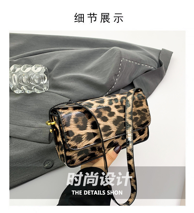 The 2024 new Korean-style fashionable leopard print individual women's single-shoulder crossbody underarm bag is now available. This year, simplicity is in vogue Specification drawing