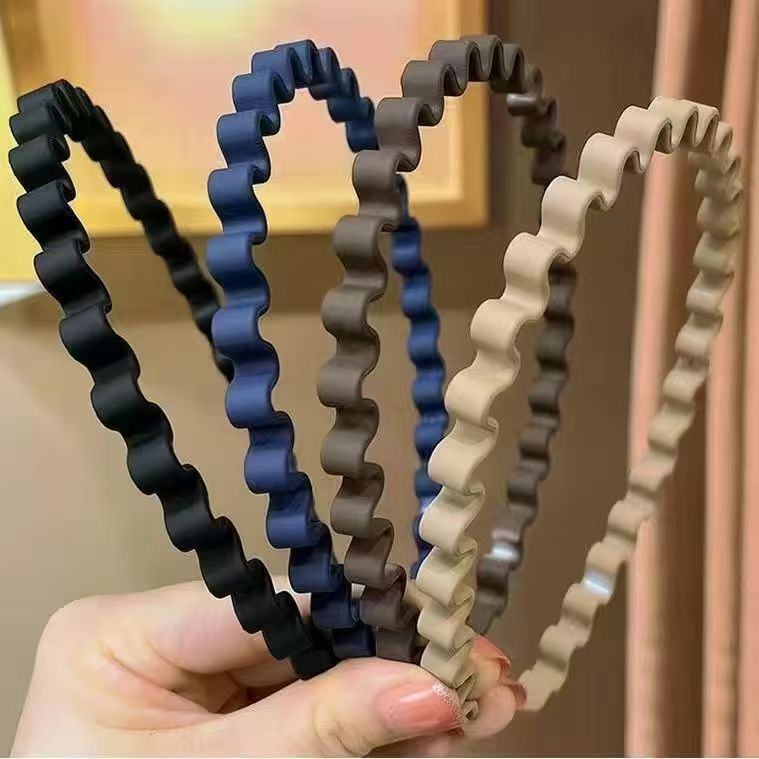 Face Washing Headband Student Non-Slip Accessory Wave Hairband 2025 New Clip Simple Hair Tie_voghion.com