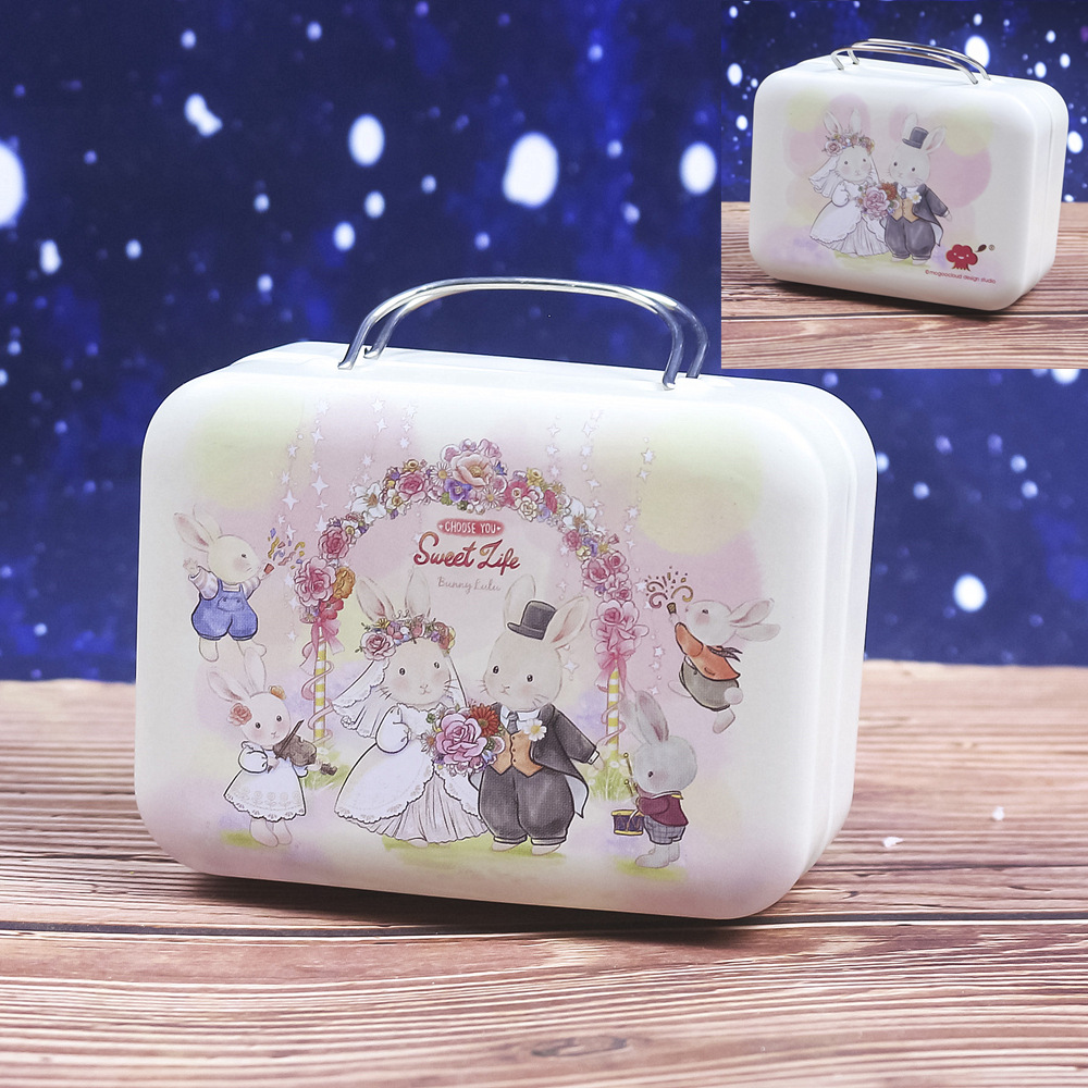 Retro maleta mini maleta caja de hierro caja de dulces monedero caja de monedas de regalo creativo caja de metal caja de embalaje