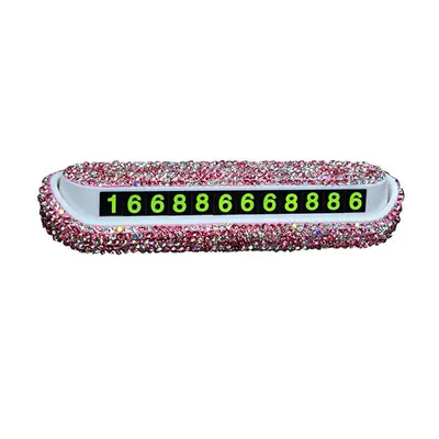 Car Temporary Parking Number Plate Nömrəli dayanma kartı - pink-diamond