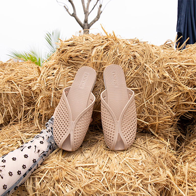 [Generación] zapatillas de verano para mujer en línea Celebrity INS medio cerrado boca de pescado interior y exterior perezoso antideslizante sandalias de fondo suave para el desgaste exterior