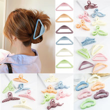 风品春夏糖果色跨境蝴蝶结飘带交叉三角形发夹盘发抓夹ins高级感