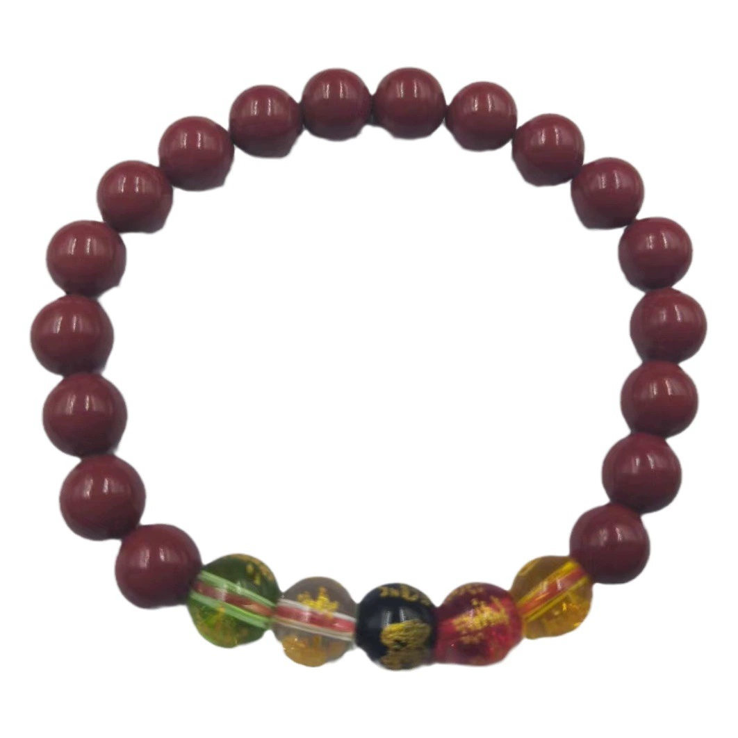 Браслет из золотистого песка с киноварью и изображением Пи Сю, браслет с бусинами «Бог богатства» для мужчин и женщин, оптовая продажа в прямых трансляциях к году по лунному календарю