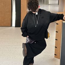 男童卫衣秋款2025新款宽松潮酷中小童长袖t恤儿童春秋季上衣童装T