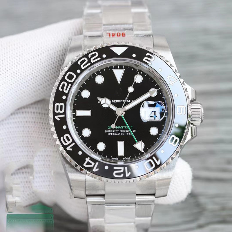 Popular Greenwich Cola anillo reloj correa de acero agua Ghost yate registro reloj automático mecánico impermeable reloj