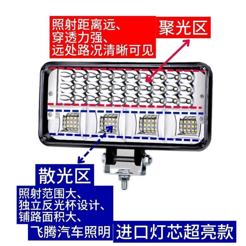 Truck Led Spotlight 12V-80V Super Bright Car Excavator Tractor Forklift Headlight Reversing Light Fog Light Modification
