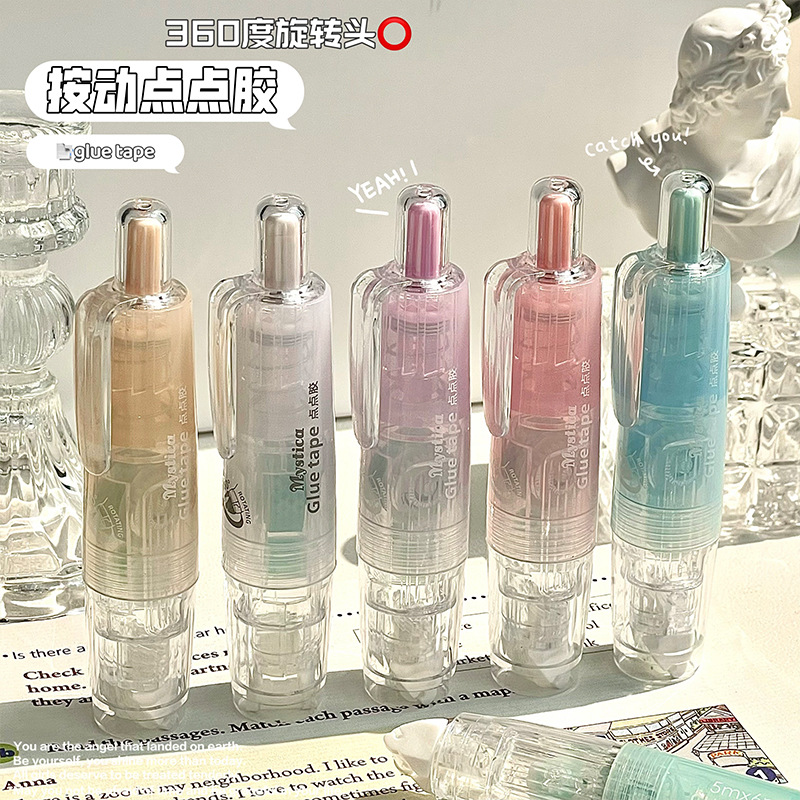 Cinta de punteada de alta apariencia para estudiantes con cinta de doble cara de alta viscosidad hecha a mano, cinta de corrección de puntos de secado rápido