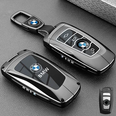 Car key bag for 5 Series 520/525Li/528/530 - vinyl-bmw-model-b-piano-blackcar-logo-trapezoidal-buckle