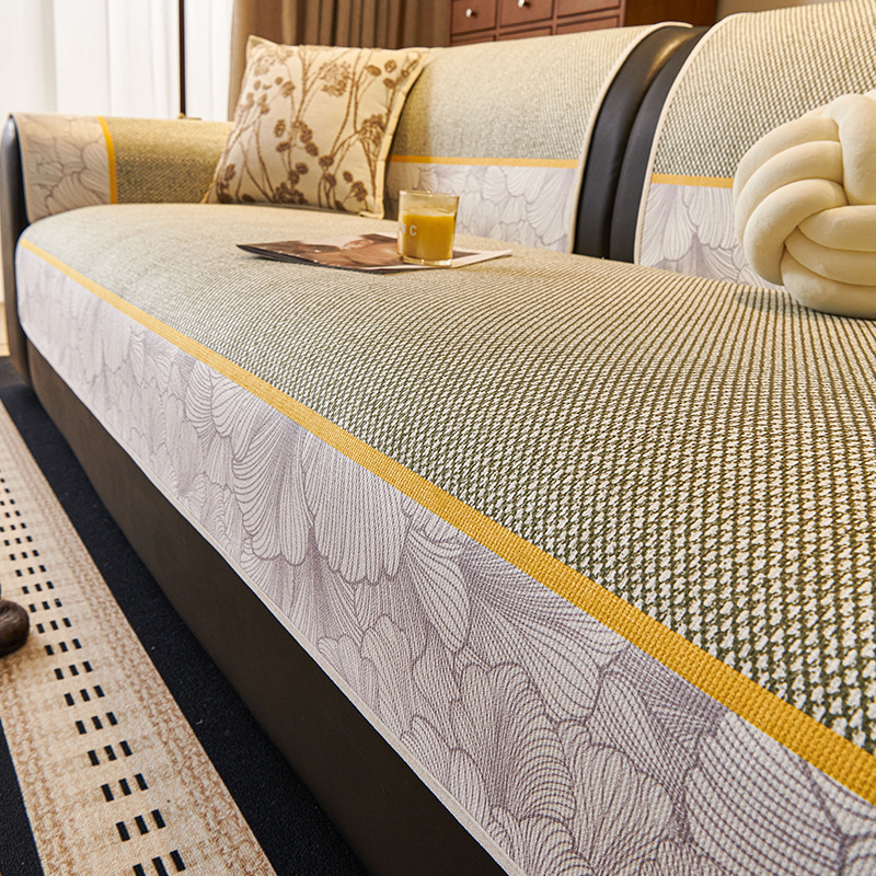 Nuevo cojín de sofá chino simple nuevo estilo chenilla cuatro estaciones universal fijo antideslizante cojín toalla cubierta de sofá de lujo ligero