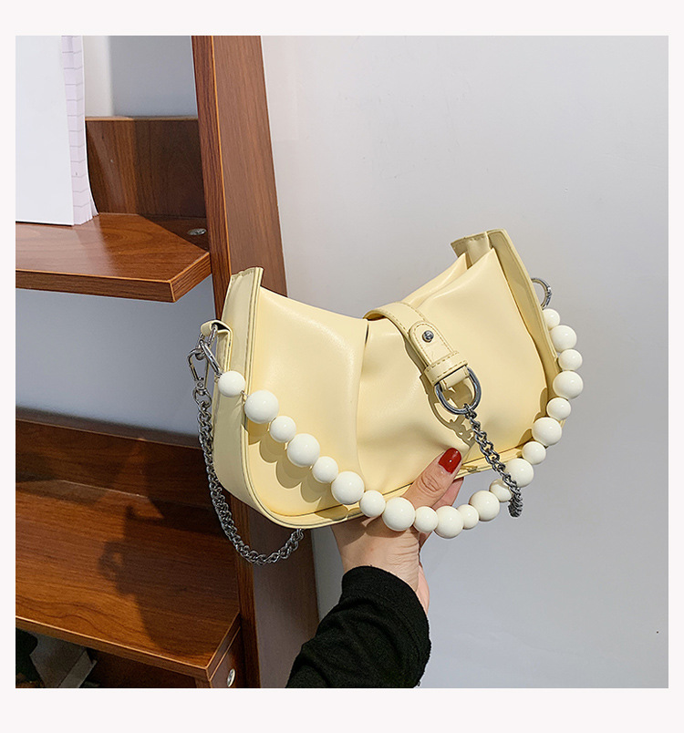 Wholesale Accessories Solid Color Pearl Chain Armpit Bag Nihaojewelry display picture 24