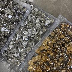 【藝森】金銀色花須金屬紐扣時尚小眾設計感襯衣袖領扣子服裝輔料