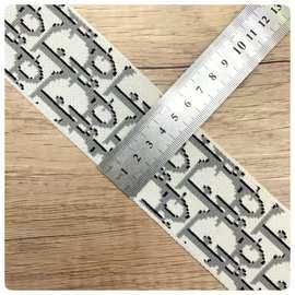 厂家直销迪家罗纹针织字母提花织带休闲服装侧边条帽子箱包装饰带