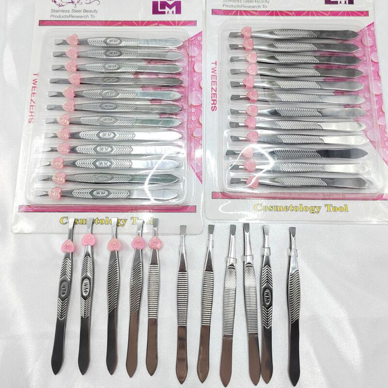 Spot Stainless Steel Eyebrow Trimming Clip Flat Mouth Oblique Mouth Heart-shaped Eyebrow Pliers Rubber Ring Plucking Tweezers Beauty Tool Set Spot Stainless Steel Eyebrow Trimming Clip Flat Mouth Oblique Mouth Heart-shaped Eyebrow Pliers Rubber Ring Plucking Tweezers Beauty Tool Set