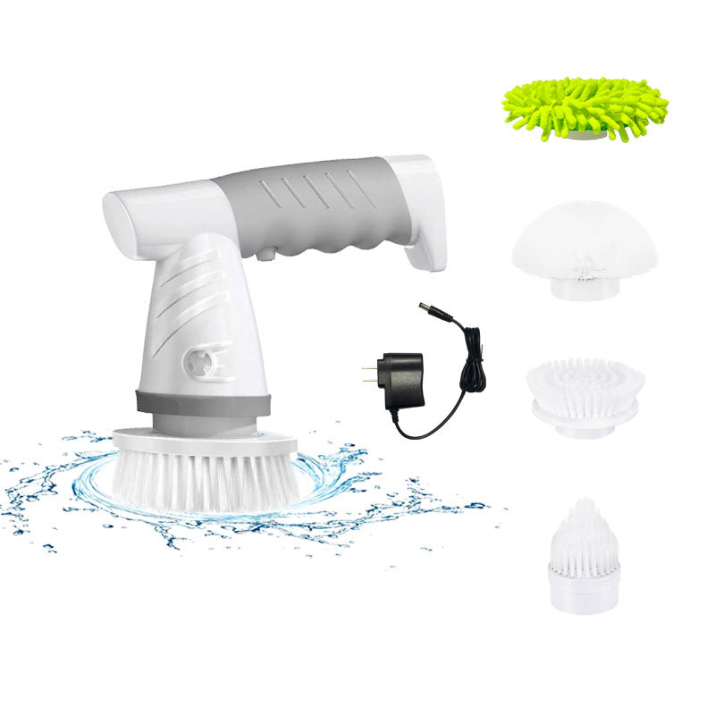 Cocina multifuncional doméstica cepillo de limpieza eléctrica corto cepillo de lavavajillas cepillo de baño cepillo de grietas recargable trapeador giratorio