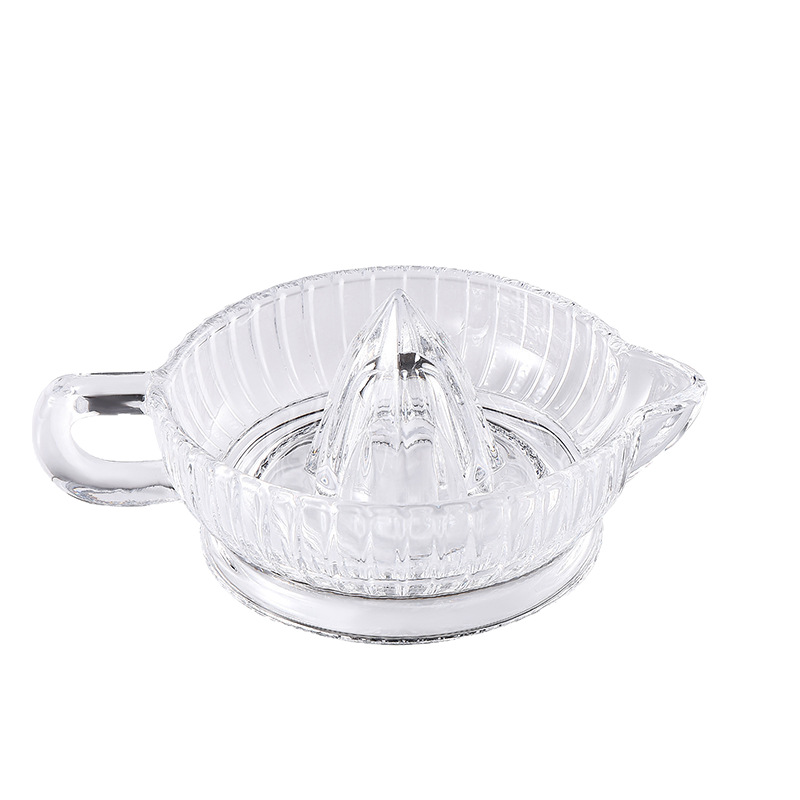 Juegos de limón de vidrio de lujo ligeros jugo de fruta casero jugo de naranja pomelo exprimidor manual