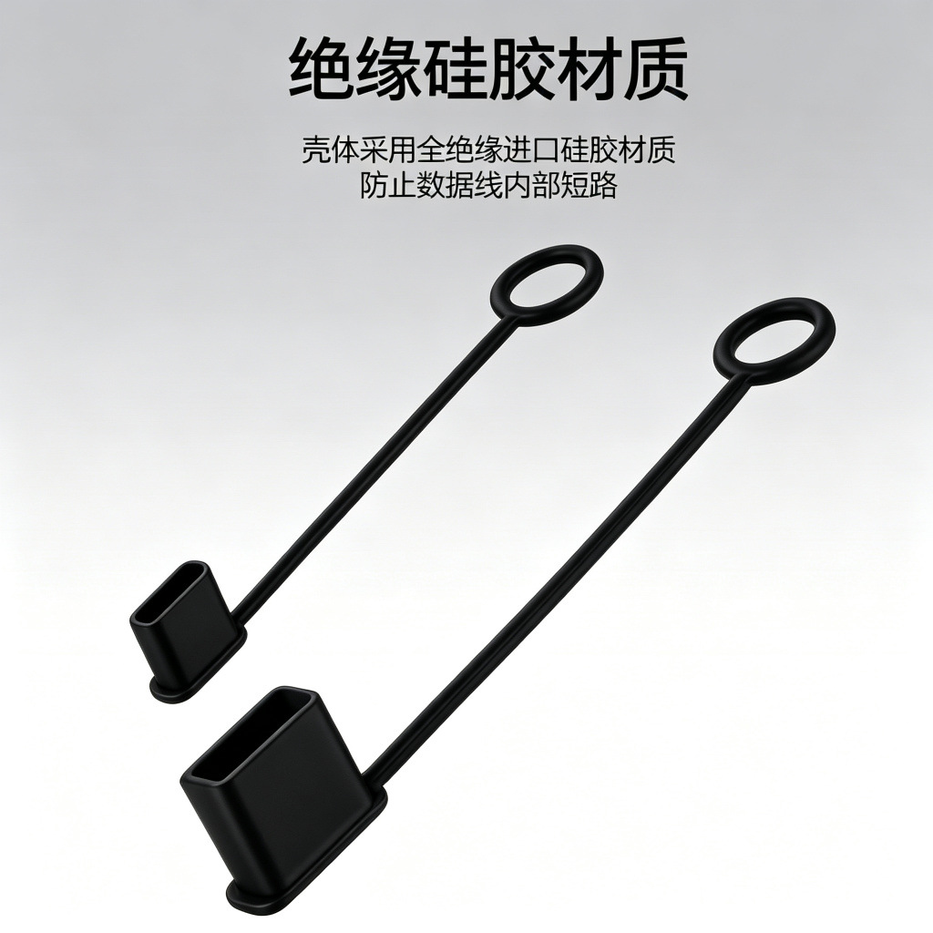 TYPE-C Stecker mit Kordel Schutzkappe USB Datenkabel Ladekabel Stecker Schutzdeckel C-Anschluss Schutzhülle Verschluss