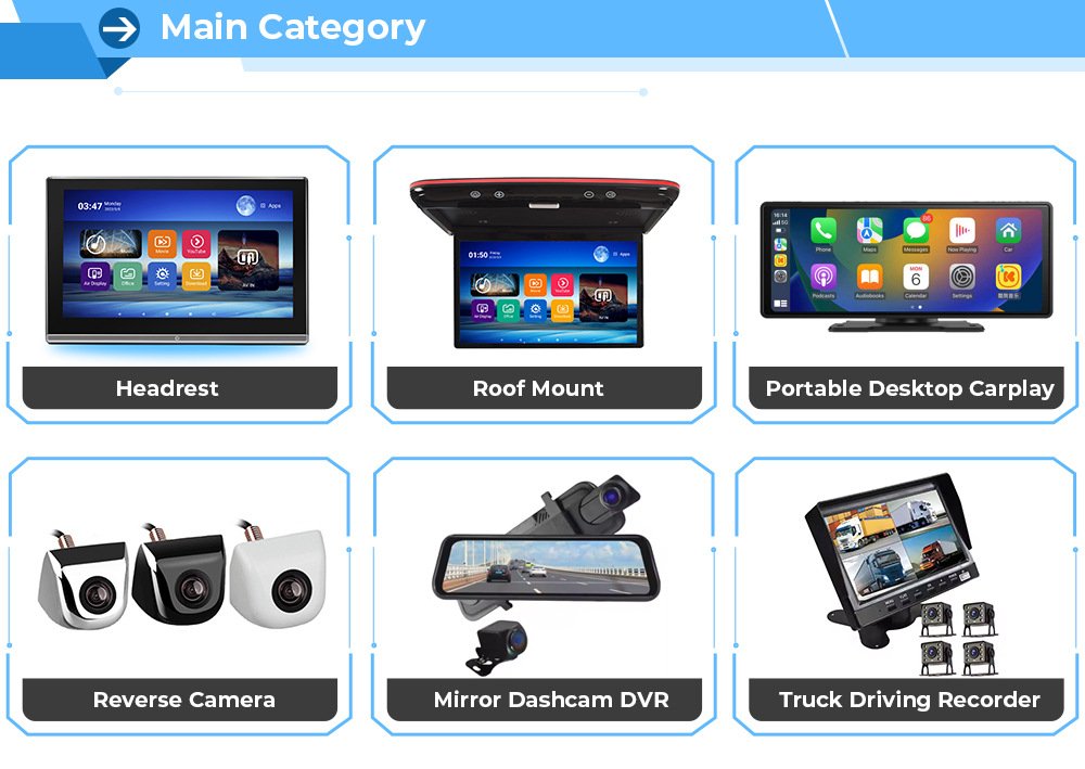 10.1inch External Android Monitor 13.3inch Headrest Android Monitor 11.6inch Headrest Mp5 Monitor