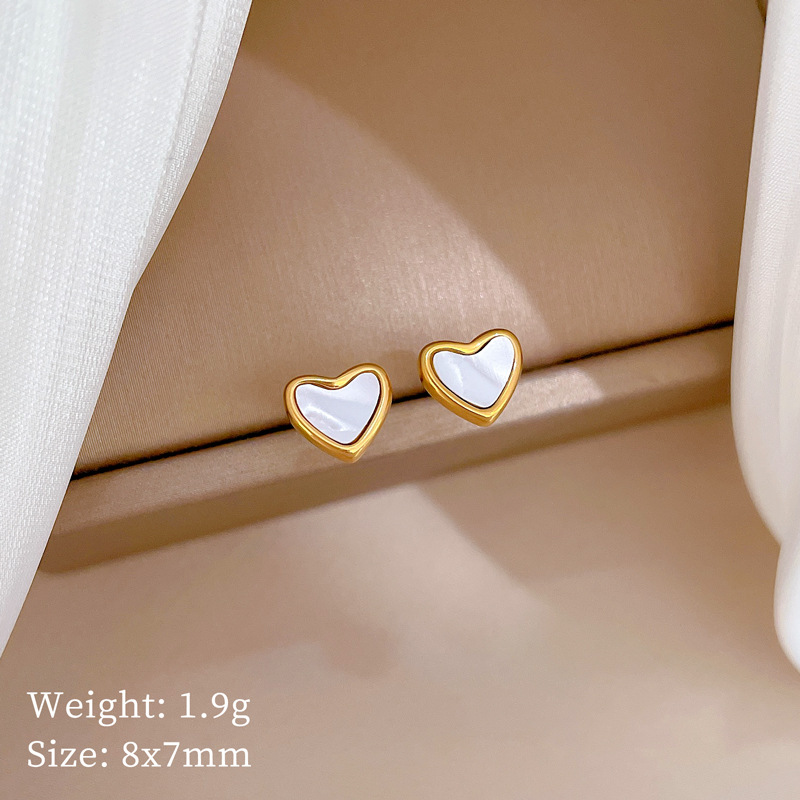 [Acero de titanio de todo el cuerpo] fritillary Lucky Grass pendientes minimalistas pendientes fríos para hombres y mujeres pendientes de banquete de temperamento personalizado