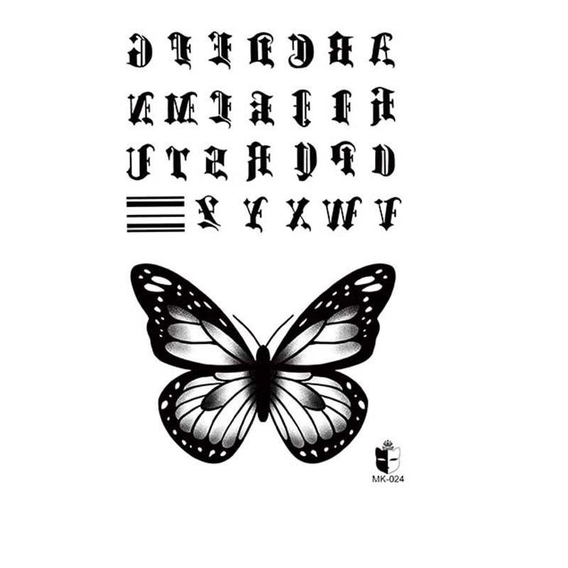 Animal blanco y negro desechable pegatinas de tatuaje belleza pegatinas de tatuaje moda estética patrón de personalidad dama pegatinas de tatuaje