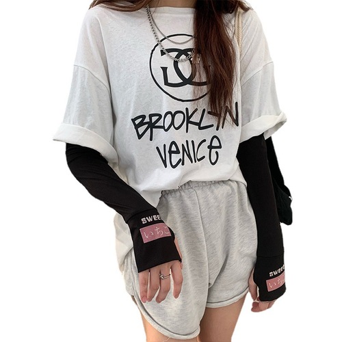 Japanese-style ice silk ice sleeves for women, summer sun protection arm sleeves for women, arm guards, long and thin gloves, UV protection for driving