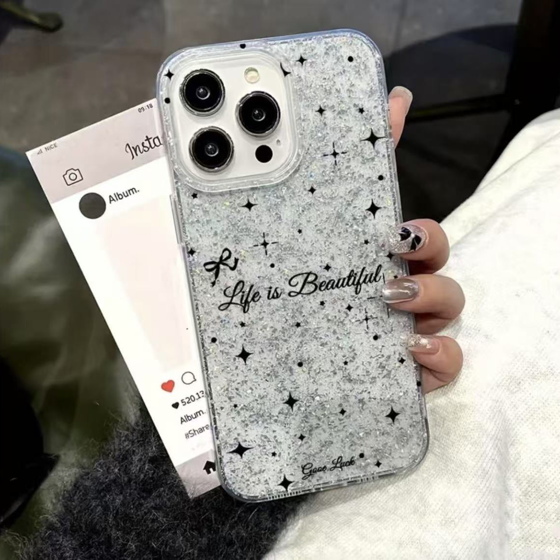 IMD transfronterizo para iphone16pro funda para teléfono móvil Apple 15 lámina de plata brillo 14/13promax nuevo 12X