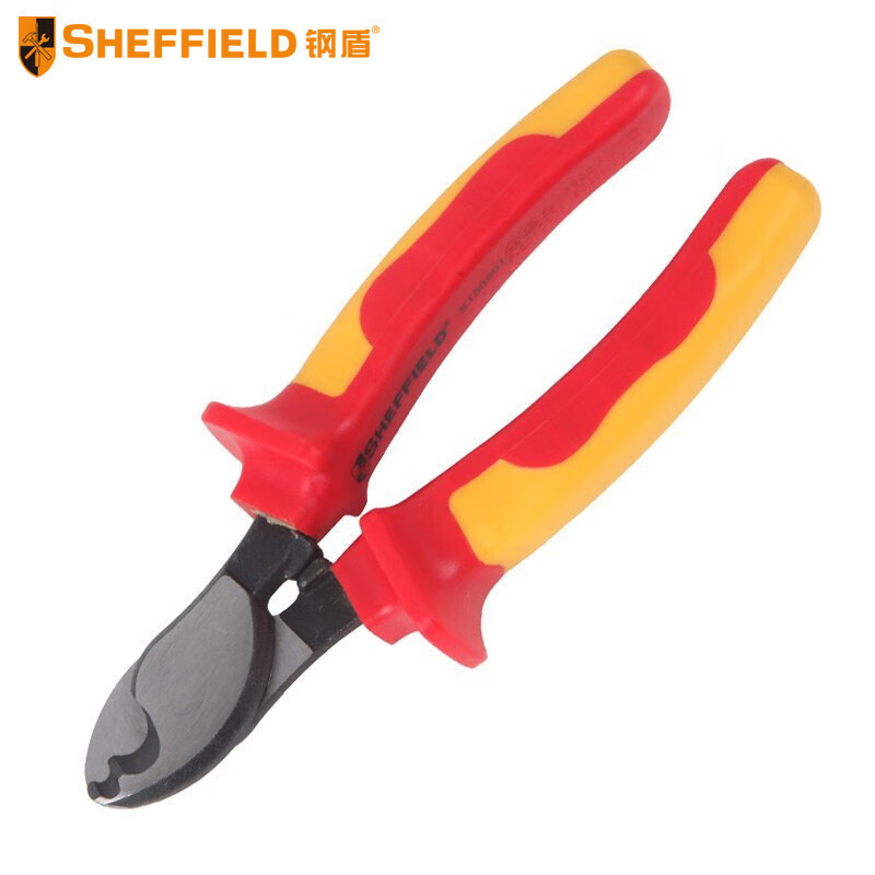 钢盾S150002双色柄绝缘电缆钳长度250mm1000V抗高压断线钳剪钳