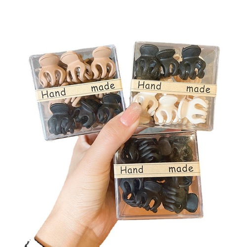 Frosted small clip Korean temperament bangs side clip back of the head black plastic clip hairpin hair accessories wholesale women
