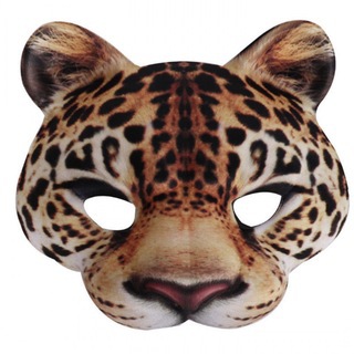 Halloween Gran Máscara de Tigre Animal media máscara de la cara del tigre blanco máscara de leopardo de nieve máscara de los niños adultos simulación tridimensional