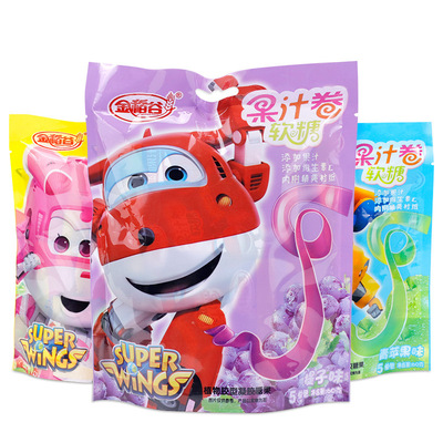 金稻谷60克果汁卷軟糖多口味網紅糖果兒童休閑袋裝零食超市批發