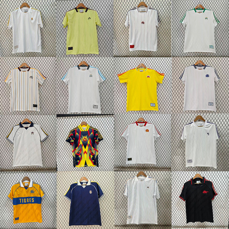 2627 New Model Club Retro Version T-Shirt Knitted Brazil Bayern Real Madrid Manchester United Arsenal Boca Football Jersey t