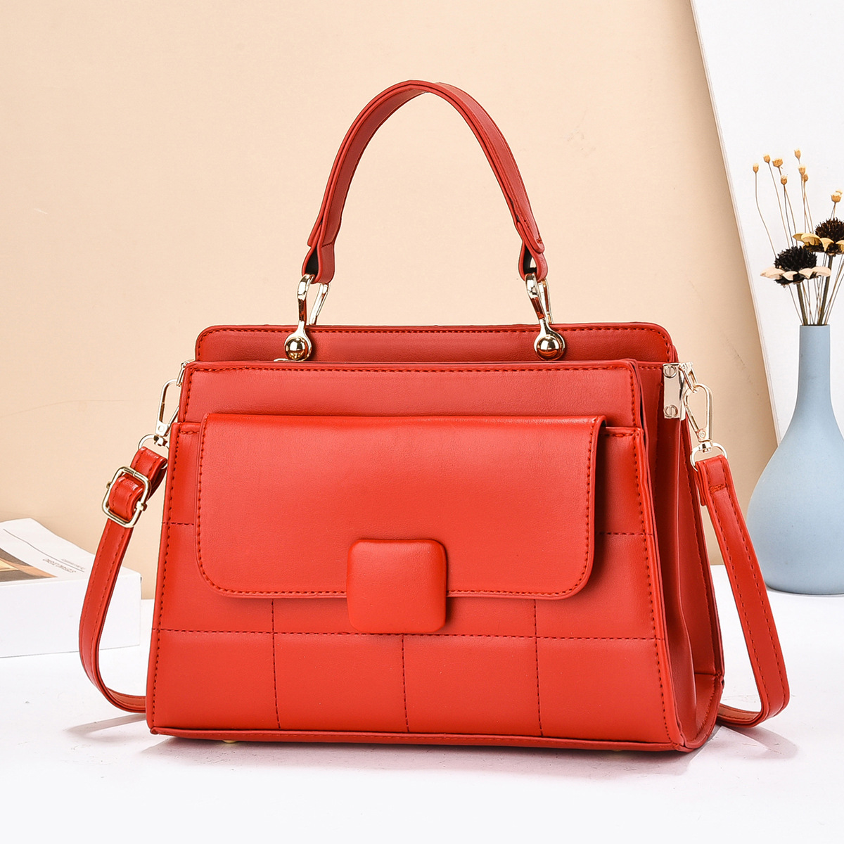 Bolso de mano coreano para mujer todo fósforo exquisito bolso de hombro temperamento nuevo bolso de mensajero 2025 bolso de mujer bolso grande para mujer