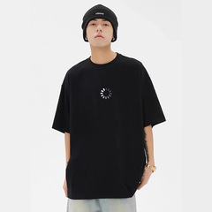 香港のトレンディなブランドヘビーウェイト半袖Tシャツメンズイントップ香港スタイル夏ルーズトップ半袖Tシャツ在庫あり