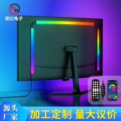 国境を越えた売れ筋 LED コンピュータ e スポーツ rgb ファンタジー雰囲気ライト、シリコンフレキシブルコンピュータバック簡単に貼り付け可能なライトストリップ付き