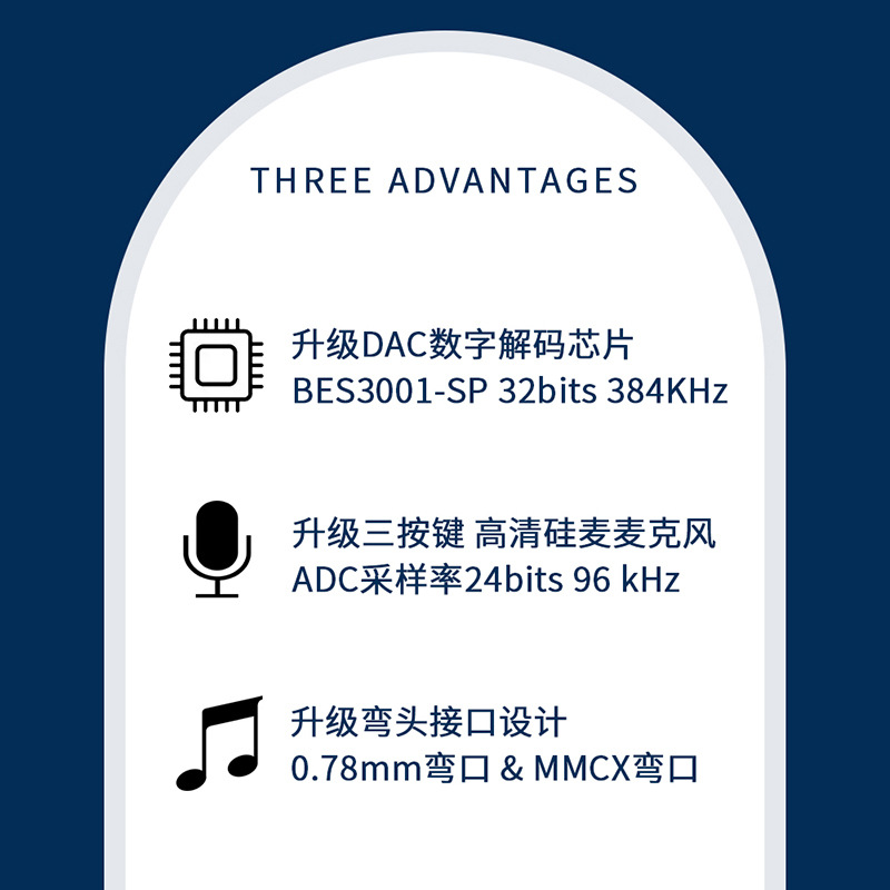 JCALLYTC08 shares TYPEc silver-plated headphone upgrade line digital decoding headphone amplifier MMCXQDCZSN0.78