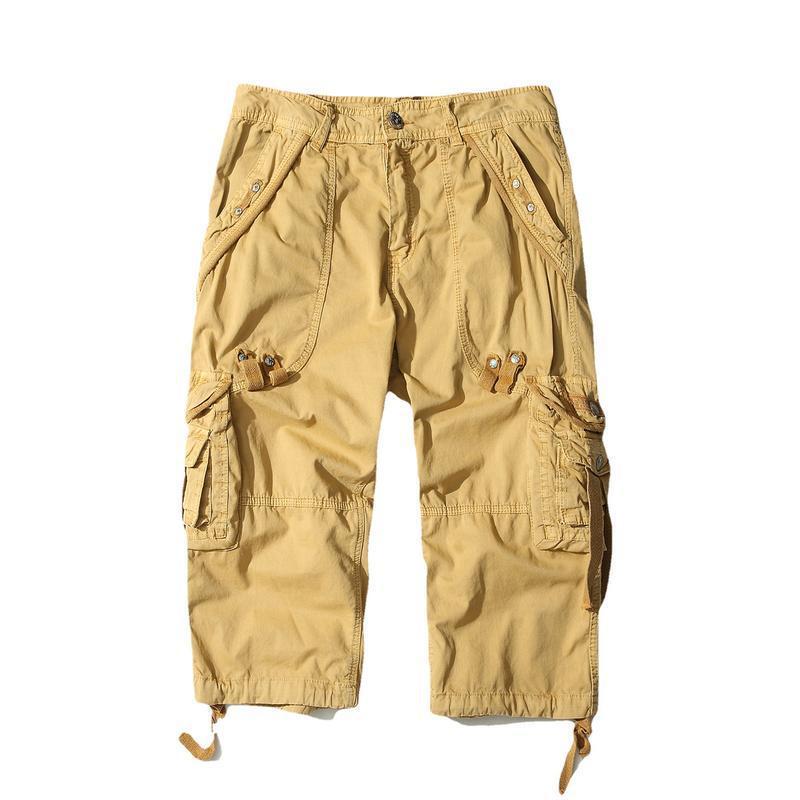 2025 New Cross-Border Dropshipping Casual Capri Pants Men's Workwear Casual Shorts