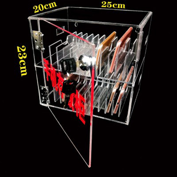 투명한 이중층 높이 23cm