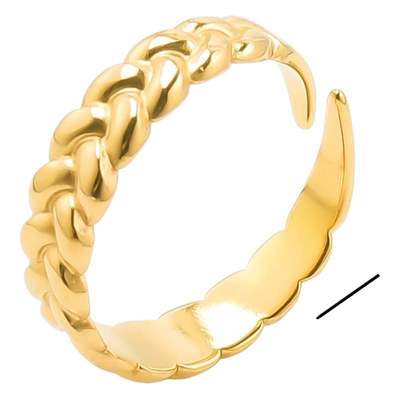 Cross-border explosions open ring men's and women's European and American retro style stainless steel couple ring jewelry accessories