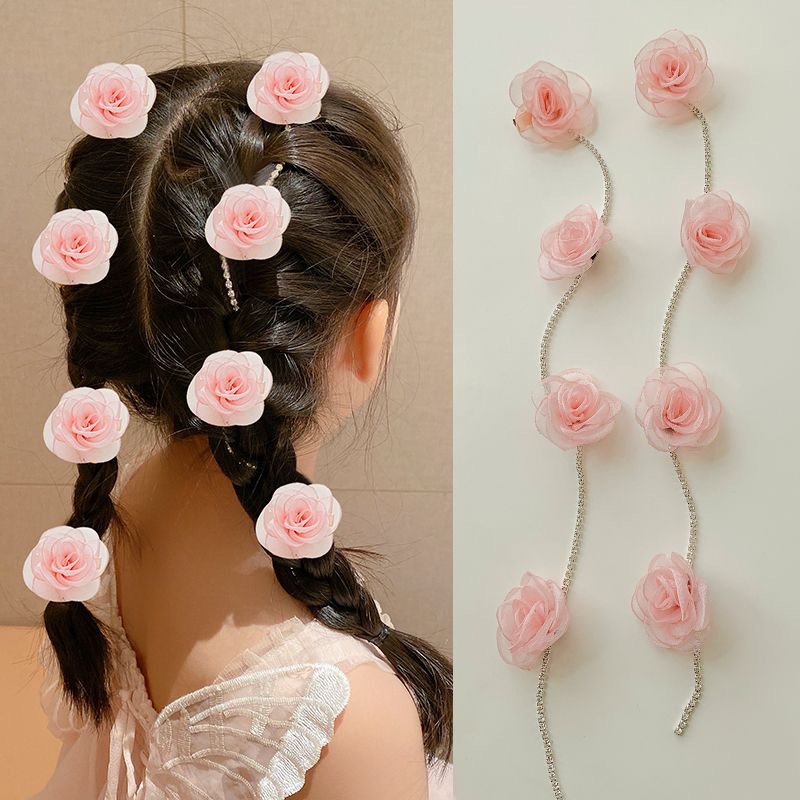 Girl'S Cute Sweet Flower Bow Knot Gauze Hair Clip display picture 22