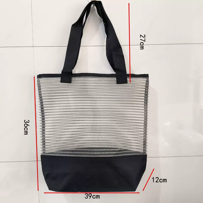 现货批发手提跨境沙滩袋超市购物网布包卫浴玩具收纳大容量网包