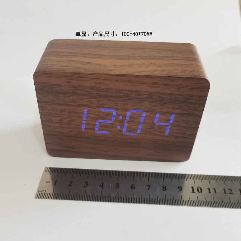 新しいファッション木の時計電子時計led日付温度表示電子目覚まし時計メーカー卸売り|undefined