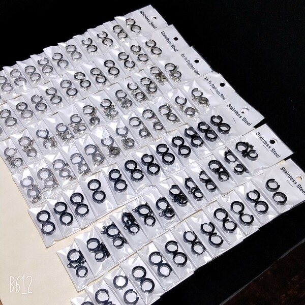 Glossy earrings hip-hop style