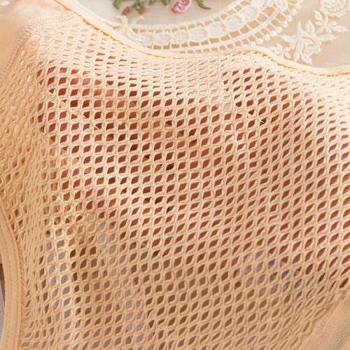 New Japanese style seamless underwear, mesh hollow sexy brick belt breathable and comfortable seamless pure cotton women's underwear