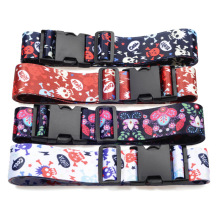 跨境旅行行李箱绑带民族风涤纶一字行李带插扣出国托运防爆带箱包