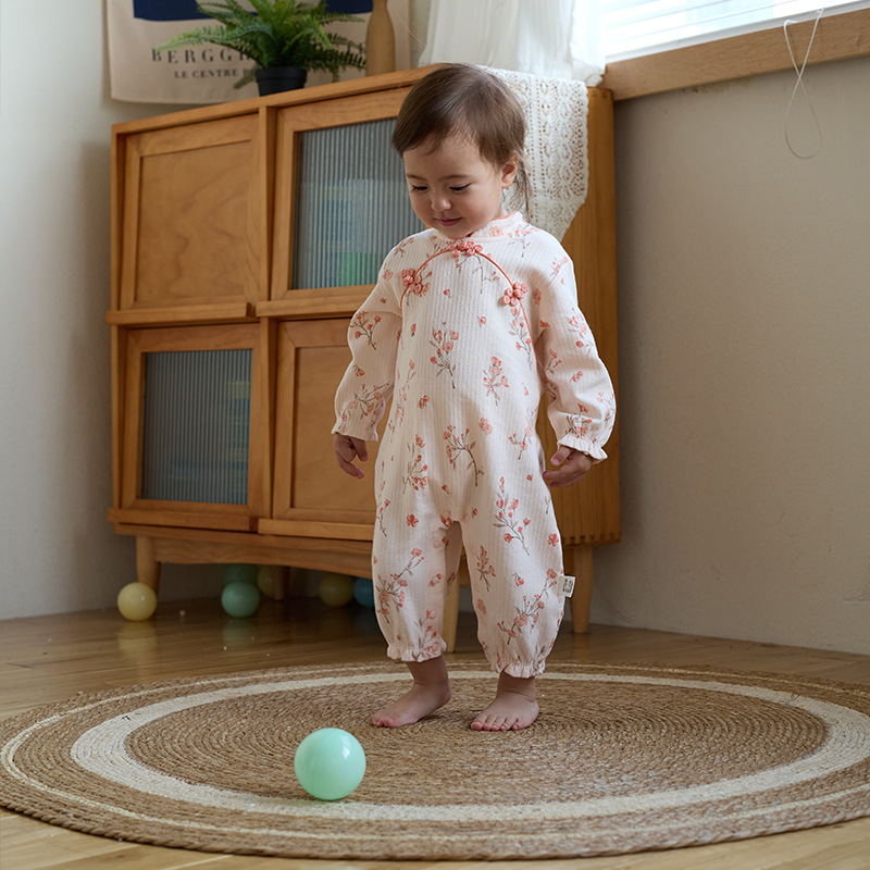 Bebé recién nacido Ropa bebé mono algodón mameluco recién nacido mameluco bebé niña nuevo estilo nacional salida mameluco image 6