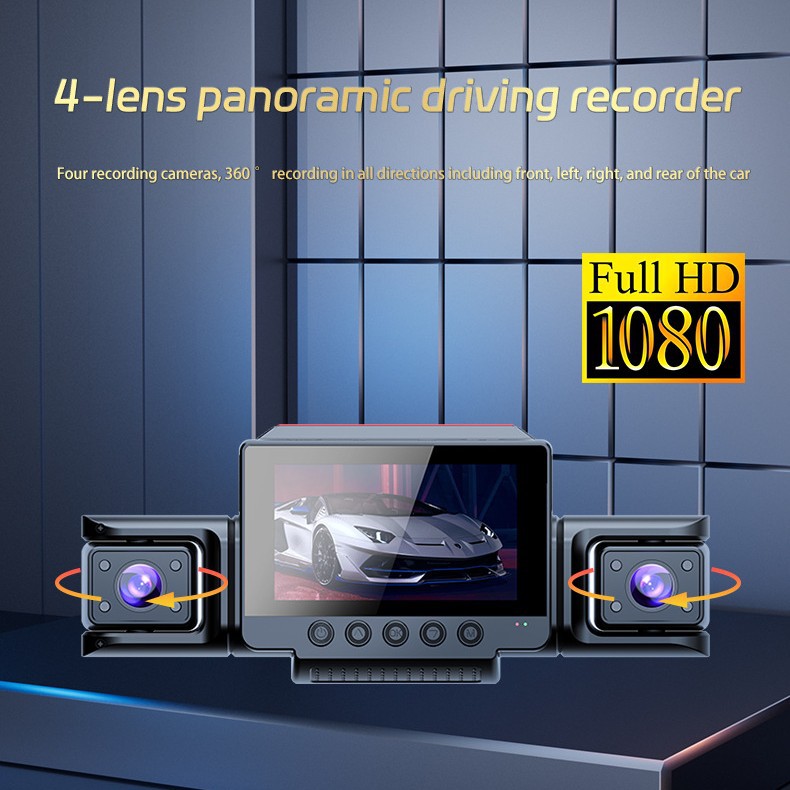 带热点行车记录仪共4画面1080P英文版XC401