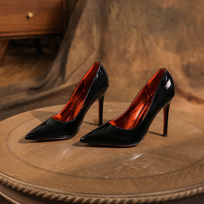 Spot Zs666 New High-Heeled Shoes Women's Wedding Shoes Elegant Black Stiletto Sexy Bridesmaid Small Fragrance Large Size Flats Spot Zs666 New High-Heeled Shoes Women's Wedding Shoes Elegant Black Stiletto Sexy Bridesmaid Small Fragrance Large Size Flats