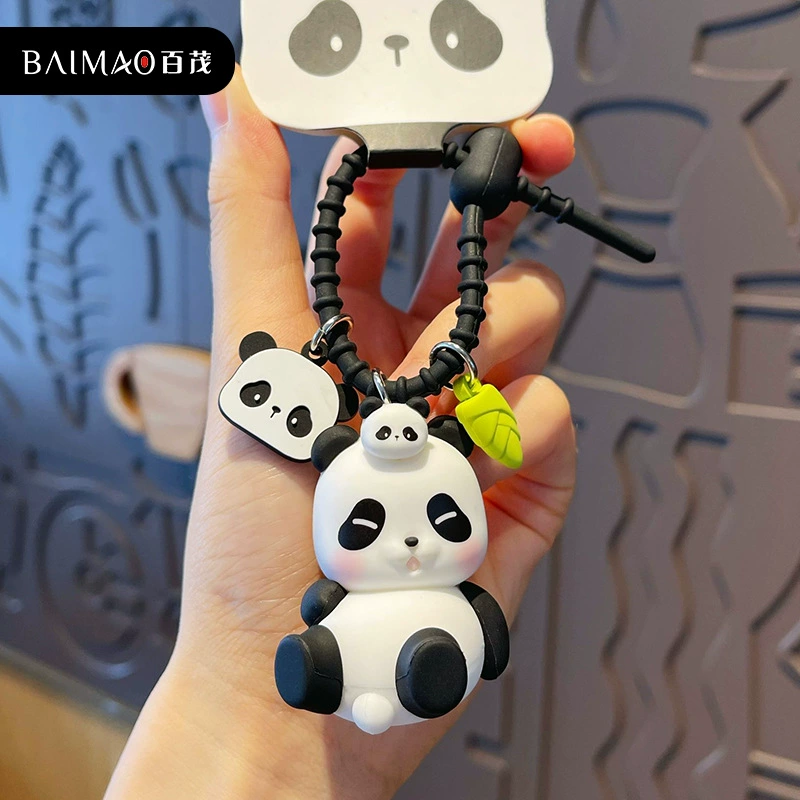 Genuine cartoon cute keychain, doll for beloved for keys, backpack accessory, panda